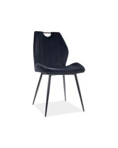 KRZESŁO ARCO VELVET CZARNY STELAŻ / CZARNY BLUVEL 19