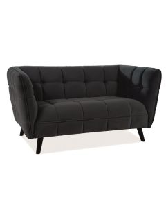 SOFA CASTELLO 2 VELVET CZARNY BLUVEL 19 / WENGE