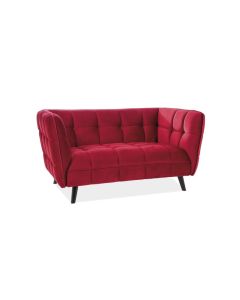 SOFA CASTELLO 2 VELVET BORDOWY BLUVEL 59 / WENGE