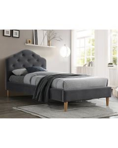 ŁÓŻKO CHLOE VELVET 90X200 SZARY/DĄB TAP. BLUVEL 14