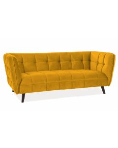 SOFA CASTELLO 3 VELVET CURRY BLUVEL 68 / WENGE