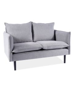 SOFA  FLORA VELVET SZARY BLUVEL 14 / WENGE