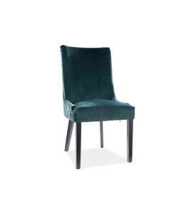 KRZESŁO LEON VELVET CZARNY STELAŻ/ZIELONY BLUVEL78