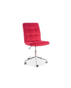 FOTEL OBROTOWY Q-020 VELVET BORDO BLUVEL59