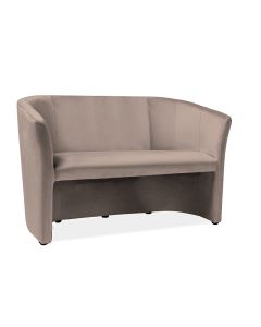 SOFA TM-2 VELVET BEŻOWY BLUVEL 28 / WENGE