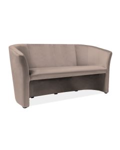 SOFA TM-3 VELVET BEŻOWY BLUVEL 28 / WENGE