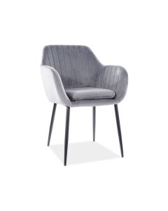 KRZESŁO WENUS VELVET CZARNY STELAŻ / SZARY BLUVEL 14