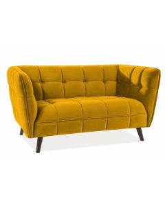 SOFA CASTELLO 2 VELVET CURRY BLUVEL 68 / WENGE