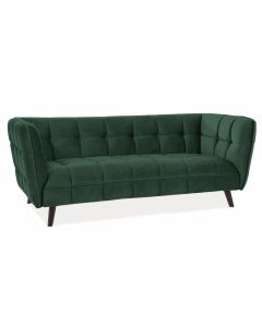 SOFA CASTELLO 3 VELVET ZIELONY BLUVEL 78 / WENGE