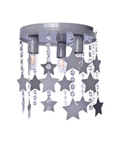  Lampa Sufitowa STAR GREY 3xE27 