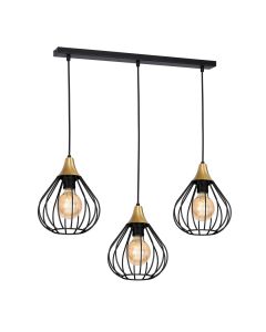 Lampa wisząca KANE BLACK 3xE27