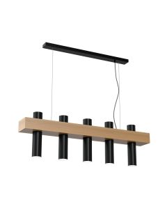 Lampa wisząca WEST BLACK 5xGU10