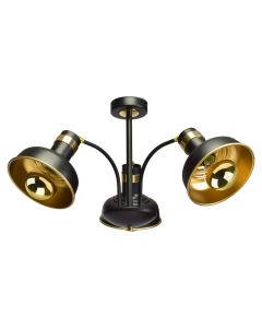 Lampa sufitowa MARGO BLACK/GOLD 3xE27 