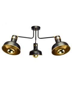 Lampa sufitowa MARGO 3xE27 BLACK/GOLD 3xE27 