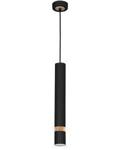 Lampa wisząca JOKER BLACK/WOOD 1xGU10