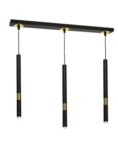 Lampa wisząca MONZA BLACK / GOLD 3xG9 8W