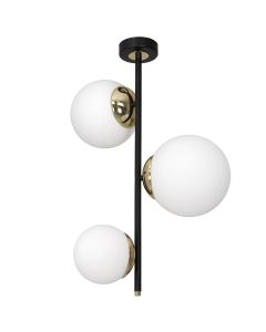  Lampa sufitowa SPARTA BLACK / GOLD 3xE14 