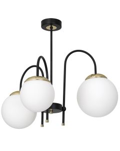  Lampa sufitowa SPARTA BLACK / GOLD HIGH 3xE14 