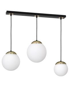 Lampa wisząca SPARTA BLACK / GOLD 3xE14