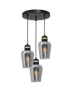 Lampa wisząca RICHMOND BLACK / GOLD 3xE27 Koło