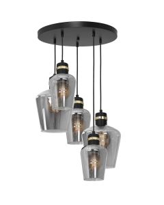 Lampa wisząca RICHMOND BLACK / GOLD 5xE27 Koło