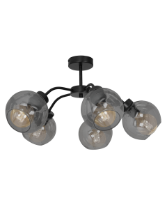  Lampa sufitowa SOFIA SMOKED 5xE27 