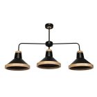 Lampa sufitowa SALMA BLACK / WOOD 3xE27 60W