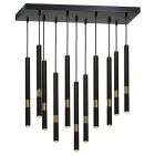 Lampa wisząca MONZA BLACK / GOLD 11xG9 8W