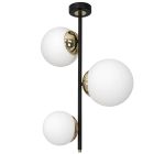  Lampa sufitowa SPARTA BLACK / GOLD 3xE14 