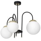  Lampa sufitowa SPARTA BLACK / GOLD HIGH 3xE14 