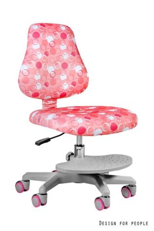 Krzesło obrotowe dziecięce Betty różowe