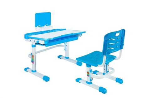 Regulowany zestaw biurko z krzesłem SANDY niebieski 4-10 lat