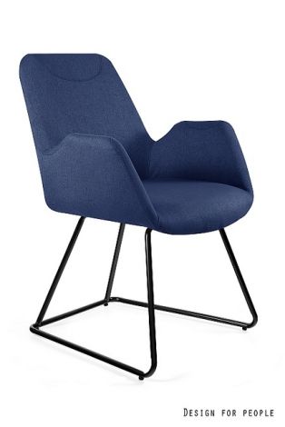 Krzesło tapicerowane City Unique niebieski