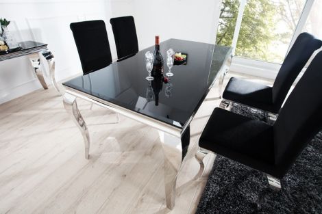 Stół  Modern Barock 180x90 cm | czarne szkło