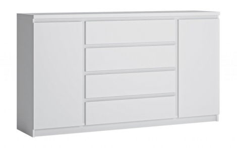 Komoda FRIBO biała dwudrzwiowa z czterema szufladami 165x93 Meble Wójcik 