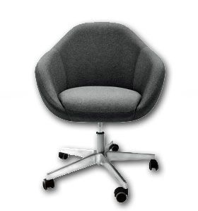 Fotel biurowy Tulo Office 2 | aluminiowa podstawa jezdna | kolory