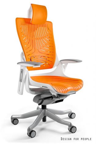 Fotel obrotowy ergonomiczny Wau 2 biały / Elastomer Unique | kolory | NOWE BHP