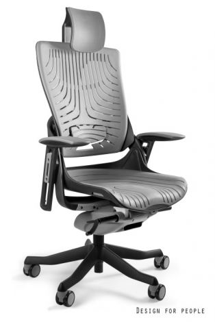Fotel obrotowy  ergonomiczny Wau 2 czarny / Elastomer Unique | NOWE BHP