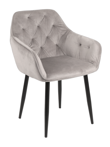 Krzesło tapicerowane, z ozdobnym oparciem oraz podłokietnikami GRS-058