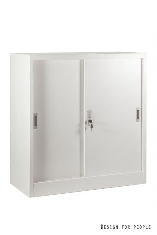 Regał biurowy XD-020 szafka niska| metalowy z przesuwnymi drzwiami | kolory