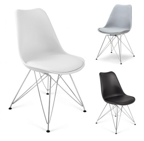 Krzesło do jadalni skandynawskie, chromowane nogi SF-125 KDK-Design | kolory