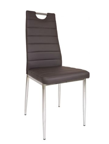 Krzesło tapicerowane eko-skórą DC2-001B z przeszyciami