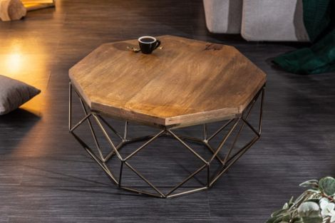 Geometryczny stolik kawowy Diamond / lite drewno