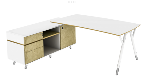 SNABB SBP biurko gabinetowe lewe z dostawką | nowoczesny design