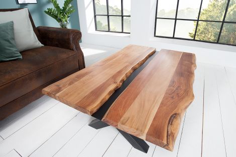Stolik kawowy,  duża ława Amazonas 120x80 cm | lite drewno akacji