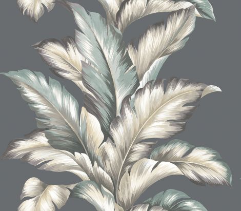 Tapeta liście palmy szara Maui Maui Wallquest TP81208