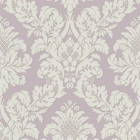 Tapeta Shimmer Damask Lilac/White Glitter UK10481