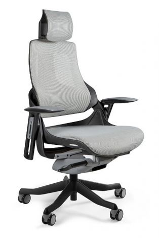 Fotel obrotowy ergonomiczny Wau - Czarny/Siatka Unique | kolory | NOWE BHP