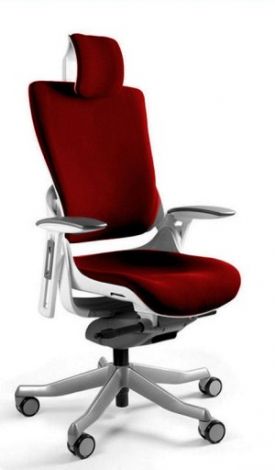 Fotel obrotowy ergonomiczny WAU 2 - Biały/Tkanina Unique | kolory | NOWE BHP
