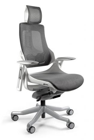 Fotel obrotowy ergonomiczny Wau - Biały/Siatka Unique | kolory | NOWE BHP